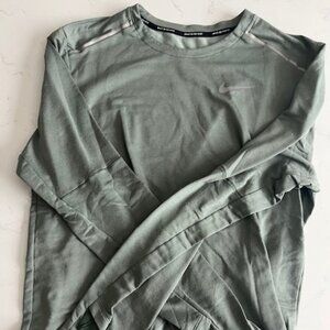 Nike Running Men's Green Long Sleeve Shirt | Sz. Large